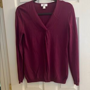 Ann Taylor Loft Red Fitted Blouse